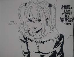 Misa Amane drawing 💖 Last one with no color! : r/deathnote