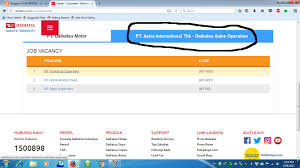 Pt astra daihatsu motor (adm) adalah entitas asosiasi antara astra, daihatsu motor company dan toyota tsusho corporation, yang berperan sebagai agen pemegang merek (apm) daihatsu di indonesia. Daftar Perusahaan Yang Buka Loker Via Website Online