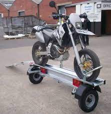 Side Mount Motor Bike Trailer Google Search Motorcycle Trailer Motorcycle Camping Gear Motorbikes
