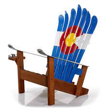 Our folding adirondack chairs list 10. Amazon Com Colorado Flag Hand Painted Adirondack Ski Chair Industrial Scientific