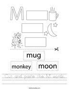 Color the letter m coloring page. Letter M Worksheets Twisty Noodle