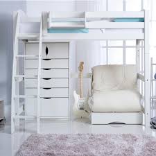 Giantex bunk bed with trundle, full over full bunk beds with ladder, solid wood trundle bed with rails, safety high guardrails, convertible bunk bed for kids, teens (brown) 4.5 out of 5 stars 101 $529.99 $ 529. Scallywag Kids High Sleeper Bed The Bed Post