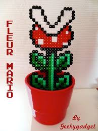 Plante Carnivore Fleur Pixel Inspiration Mario Bros Nintendo 8 Bit Perles Hama Geek Original Gift Cadeau Mario Flower Etsy Geek Stuff Geeky Nerd