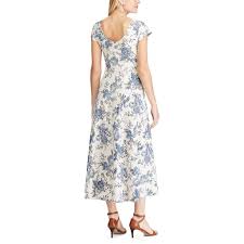 Women S Chaps Floral Midi Dress Kohls Sleeveless Cotton Dress Long Beach Dress Summer Dresses For Women
