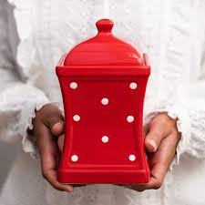 We use cookies to ensure you get the best possible experience. Buy Handmade Red And White Polka Dot Large Ceramic 31 5oz 900ml Kitchen Storage Jar With Lid Pottery Canister Cookie Jar Housewarming Gift By City To Cottage Online In Turkey B01n0sjehu