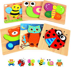 Toyfunny toddler jigsaws game kids educational puzzles toys vitro puzzle photo frame. Springflower Montessori Animal Toddler Puzzle 6 Pack
