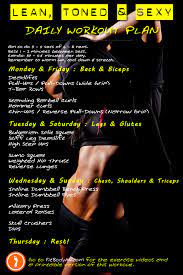 Daily Workout Plan Lean Toned Sexy Fitbodyhq