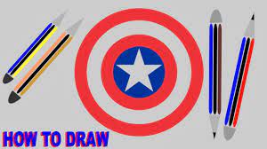 Unfortunately, this shield's design is far from perfect, and cap has trouble getting it to fly just right. How To Draw Captain America Shield Youtube