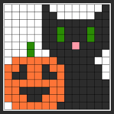 Resultat De Recherche D Images Pour Pixel Art Petit Chat Perles Hama Pour Halloween Creations D Halloween Pixel Art Halloween