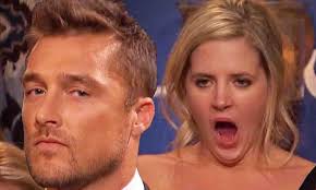 The Bachelor Chris Soules hands a rose to a drunken hopeful