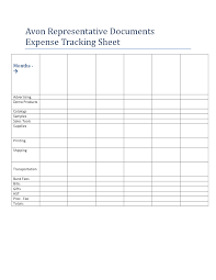 expense tracking sheet for avon independent sales