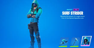 Intel and fortnite are collaborating with a processor and software offer with players being able to get the surf strider skin for free. Free Fortnite Bundle Splash Bundle Via Intel How To Get