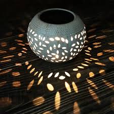 Amazon Com Petrala Solar Table Lights Outdoor Waterproof 7 Lumen White Metal Decorative Lighting Lantern For Desk Patio Christmas Gifts Home Decor Thanksgiving Home Improvement