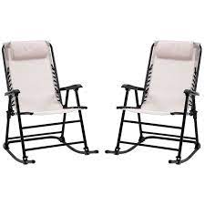Outsunny 2 Piece Outdoor Rocking Chair