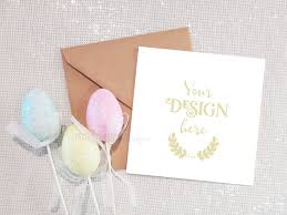 Square Easter Card Mockup Easter Postcard Mockup Easter Invitation Mockup Invite Mockup Styled Mock Up Blank Mockup Easter Cards Easter Postcards Postcard Mockup