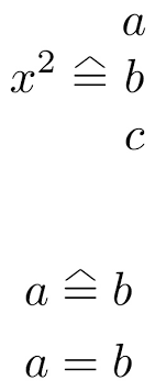Symbol For Corresponds To Equals Sign With Hat Tex Latex Stack Exchange