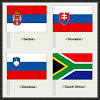 In the upper left, centered between the blue and white bands, is the coat of arms of slovenia. 1