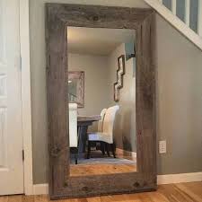 Large Rustic Wooden Stand Up Mirror Google Search Stand Up Mirror Diy Standing Mirror