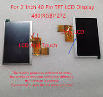 For 5''Inch 40 Pin TFT LCD Display Common Screen With Touch Screen  480(RGB)*272 For Car GPS Navigation Resolution:480*272 Tested - AliExpress