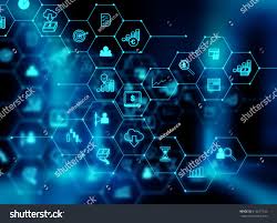 Fintech Icon On Abstract Financial Technology Background Represent Blockchain And Fintech Investment Rfinancial Internet Blockchain Technology Cryptocurrency