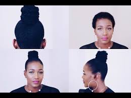 Ninja Bun On Short Natural Hair Youtube Natural Hair Styles Short Natural Hair Styles Short Hair Bun