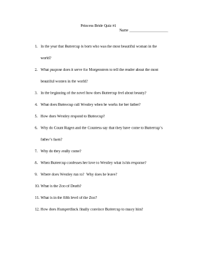Challenge them to a trivia party! Princess Bride Questions By Rae Teachers Pay Teachers