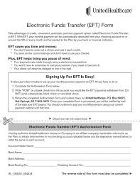 Can i cancel my united healthcare insurance. Electronic Funds Transfer Eft Form Unitedhealthcare