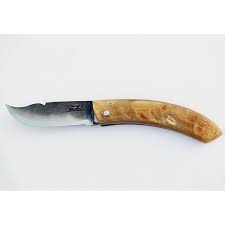 Curnicciulu Couteau De Berger Lame Carbone Manche En Corne De Belier Longueur Ouvert 20 Cm Ferme 12 Cm Ceccaldi Artisan Coutelier Coutellerie Couteau