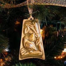 These decorations have been made using the following techniques: Partridge In A Pear Tree Ornament Ornament Pewabic Pottery