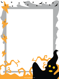 Spooky Ghosts Halloween Border Halloween Borders Halloween Scrapbook Kids Halloween Party Invitations