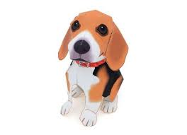 Beagle Diy Papercraft Kit Papercraft Pattern Dog Puppie Etsy Paper Models Paper Animals Puppy Crafts