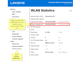 Linksys Official Support Finding The Mac Address Of Your Linksys Re6400 Re6300 Re6700 Re6500 Re4100w Or Re3000w V2 For Wireless Mac Filtering