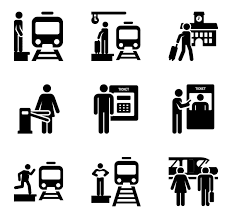 30 Premium Vector Icons Of Train Station Designed By Freepik Pictogram Train Station Map Train Station
