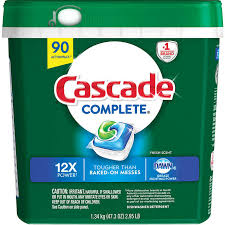 Simple dishwasher detergent pods change traditional cleaning process and makes cleaning tasks more easy. Cascade Complete Dishwasher Detergent Pacs Fresh 90 Ct