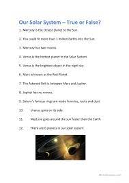 But they do not affect the opinions and recommendations of the. Solar System Quiz True Or False English Esl Worksheets For Distance Learning And Physical Classrooms