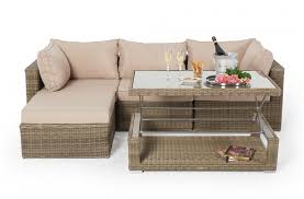 Gartenset gartenlounge terrassenmöbel balkonmöbel ariana schwarz lounge esstisch. Alicia Rattan Lounge Natural Lounge Esstisch In Einem