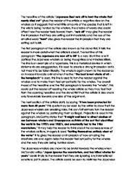 It is a good activity to harness the students. Analyse A Newspaper Article Reporting On Japanese Whalers Gcse English Marked By Teachers Com