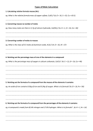 Divide the actual moles by needed moles in equation 3. Gcse Moles Calculations Practising Different Types Of Question Teaching Resources