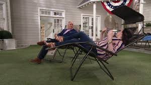 Belleze rocking zero gravity chair folding chair outdoor patio lounge bungee rocker w/adjustable canopy shade, gray. Bliss Hammocks Deluxe Xl 30 Gravity Free Recliner Chair With Canopy On Qvc Youtube