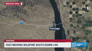 'Rapidly moving' wildfire near Vantage prompts evacuation orders
