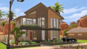 Building a house in the sims has never been that easy! Ruby S Home Design Modern Industrial Home Sims 4 Downloads