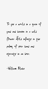 To See A World In A Grain Of Sand And A Heaven In A Wild Flower To Hold Infinity In The Palm Of Your Hand And Eternity In An William Blake