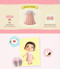 Picnic Dress Acnh New Animal Crossing Animal Crossing Game Animal Crossing Qr