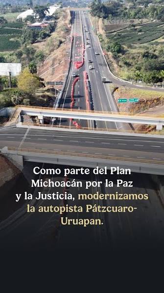 En el marco del Plan Michoacán por la Paz y la Justicia, el Gobierno de  México renueva la Autopista Siglo XXI en su tramo Pátzcuaro-Uruapan. , La  #SICT moderniza 47 km de una de las principales vías ...