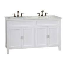 This lovely bathroom vanity with matching set hutch ships assembled and includes a 1 backsplash, beveled, og edge solid stone marble top, click photo at right, white porcelain sinks, four doors with shelves, four felted drawers on metal slides, with matching beveled double mirrored hutch with. 66 Sink Vanity
