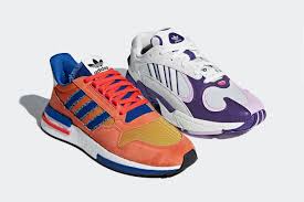 Resembling the character frieza, this pair features white mesh and leather across the upper while both purple and pink accents are used. Adidas Yung 1 Dragon Ball Z Online