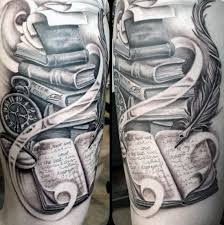 Top 75 Book Tattoo Ideas 2020 Inspiration Guide Book Tattoo Literary Tattoos Sleeve Tattoos For Guys