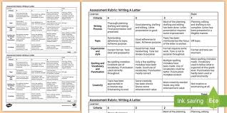 They do not deal with business matters except in a passing informational way. Writing A Letter Assessment Plan Assessment Rubric