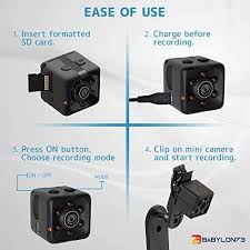 Babylon73 Cop Cam Mini Nanny Camera Cameras For Indoor Or Outdoor Surveillance Home Office Or Car Video Recor Mini Camera Nanny Camera Surveillance Cameras