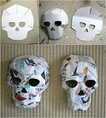 Vorlagen Und Anleitung Fur Pappmache Masken Zum Basteln Mit Pappmache Brauchen Vorlagen Und Anleitung Fur Pa Bricolage Halloween Halloween Diy Halloween Deco